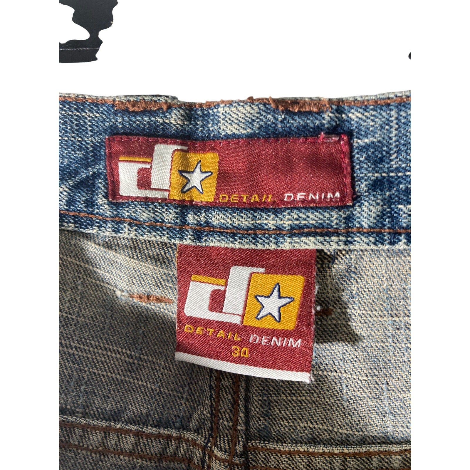 Vintage Detail Denim Workwear Utility Carpenter Pants 34