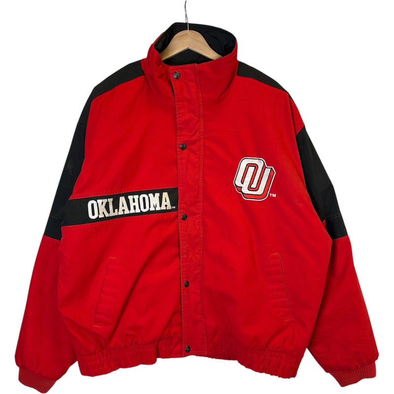 Vintage Oklahoma University Button Down Bomber Jacket