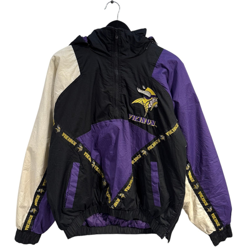 Vintage Pro Player Minnesota Vikings Color Block NFL Puffer Jacket