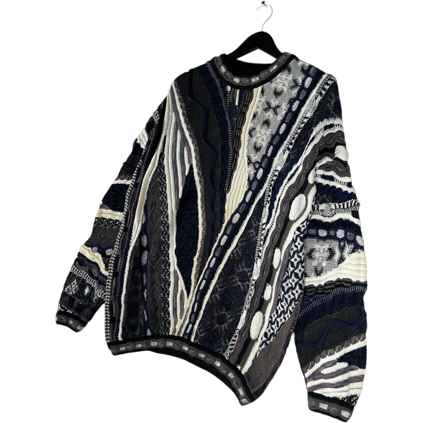 Vintage 3D Knit Patterned Pullover Sweater