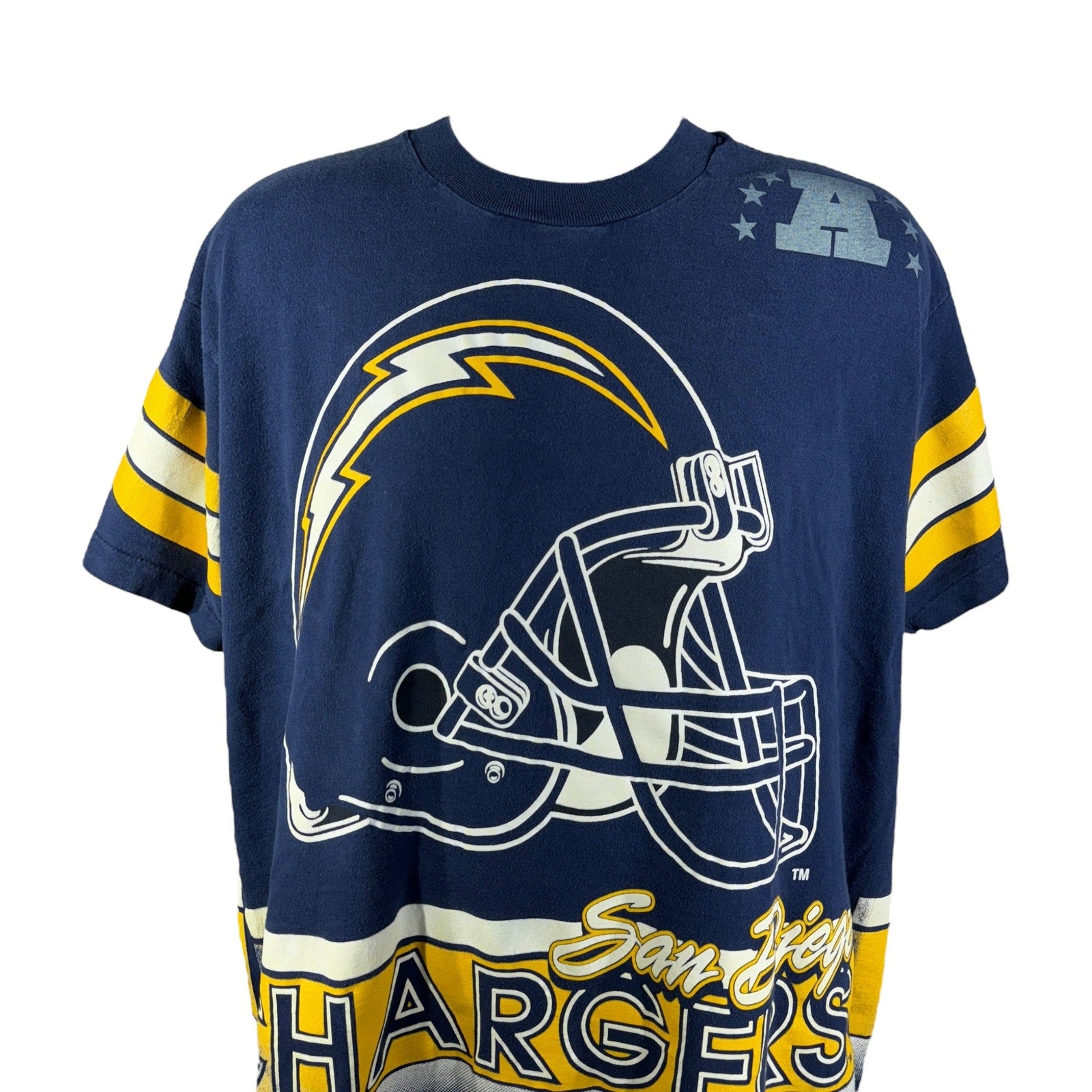 Vintage Salem Sportswear San Diego Chargers AOP Tee