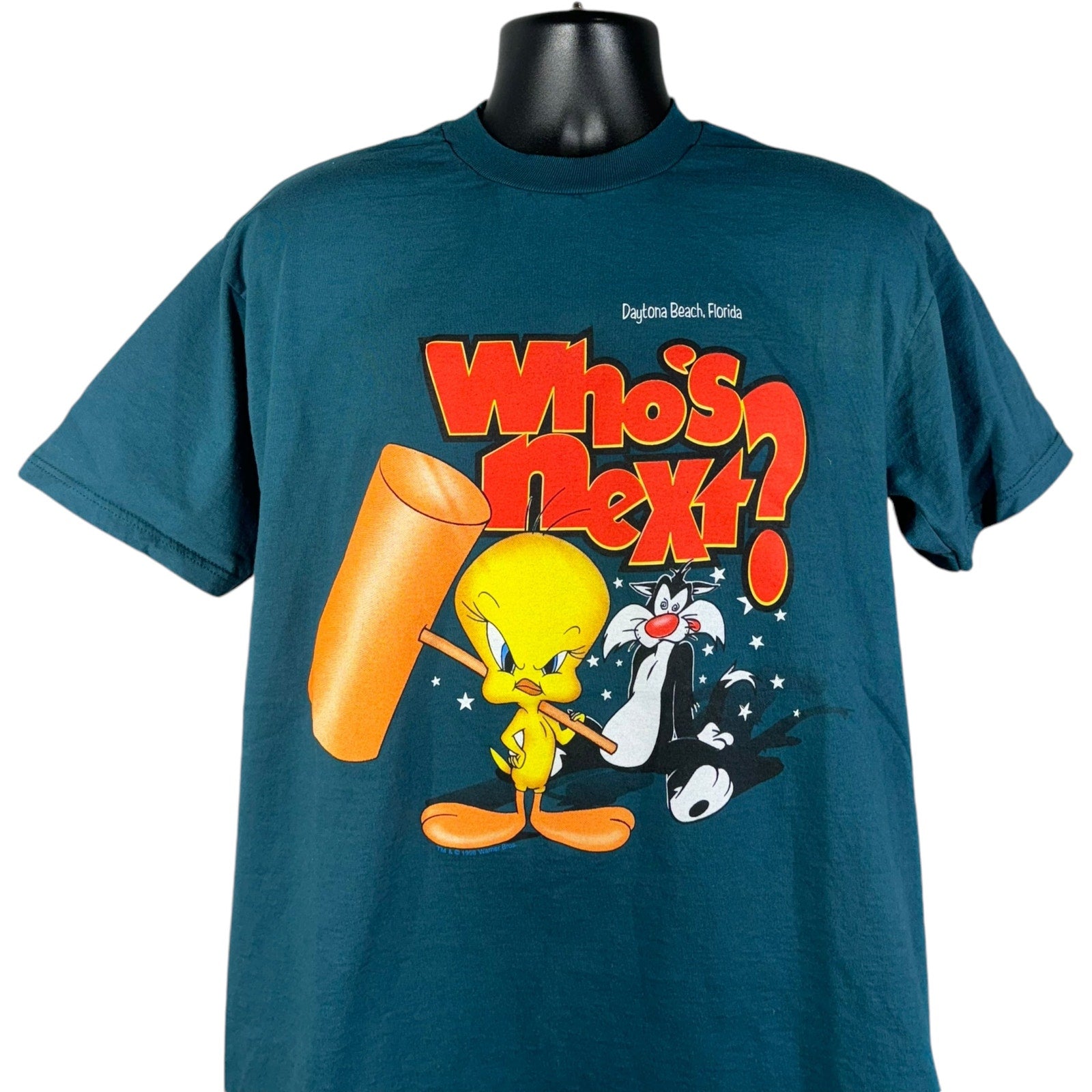 Vintage Looney Tunes "Who's Next" Tweety & Sylvester Tee 1998