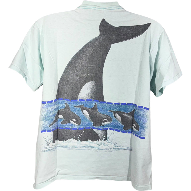 Vintage Marine World Africa Killer Whale Souvenir Nature Tee