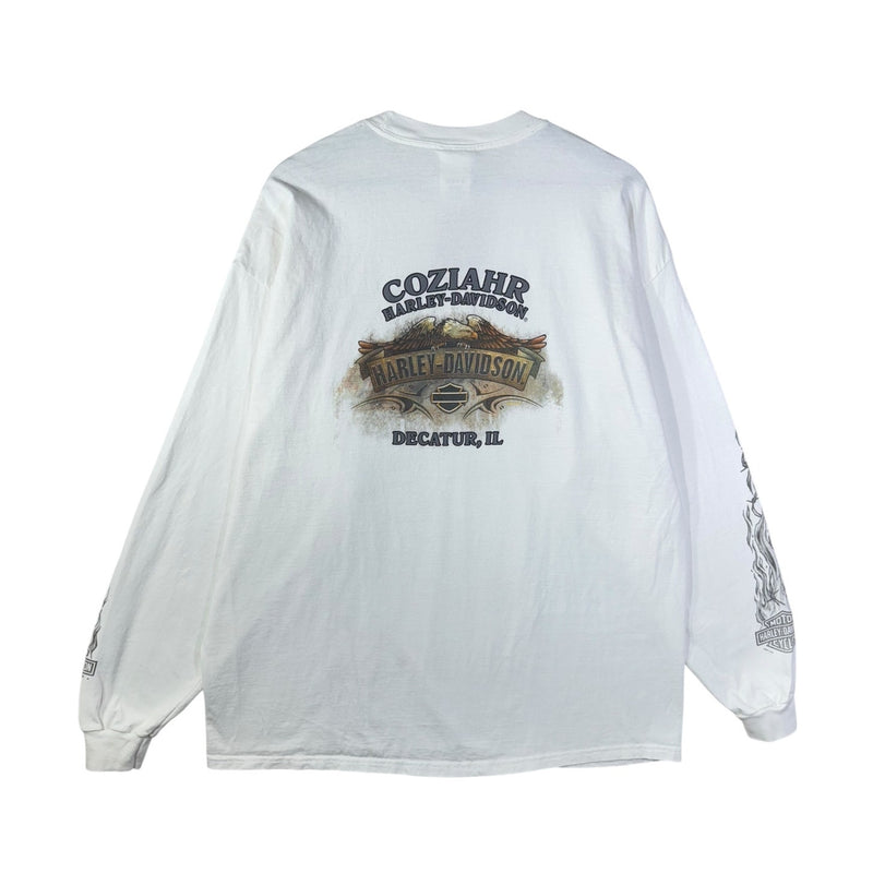 Vintage Harley Davidson Coziahr Decatur IL Long Sleeve T-Shirt