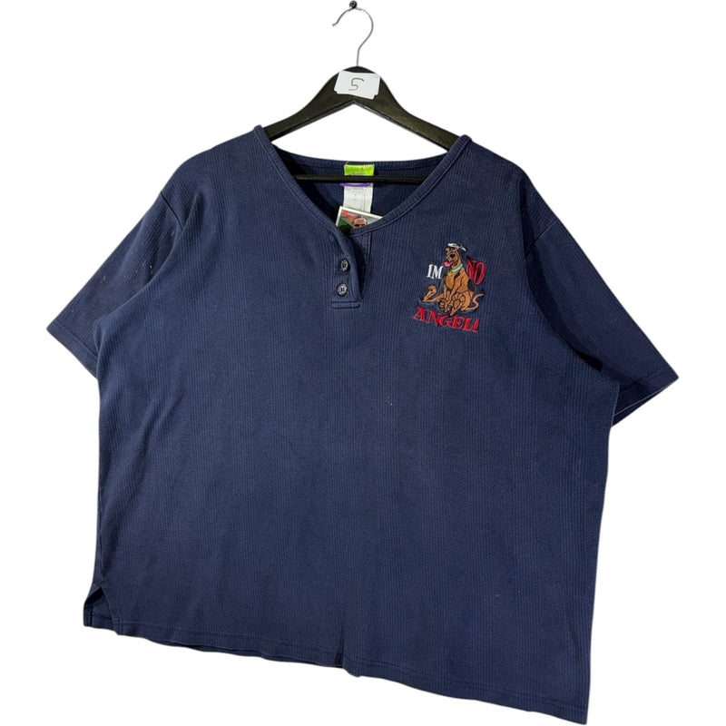 Vintage Scooby-Doo I’m No Angel Embroidered Henley T-Shirt