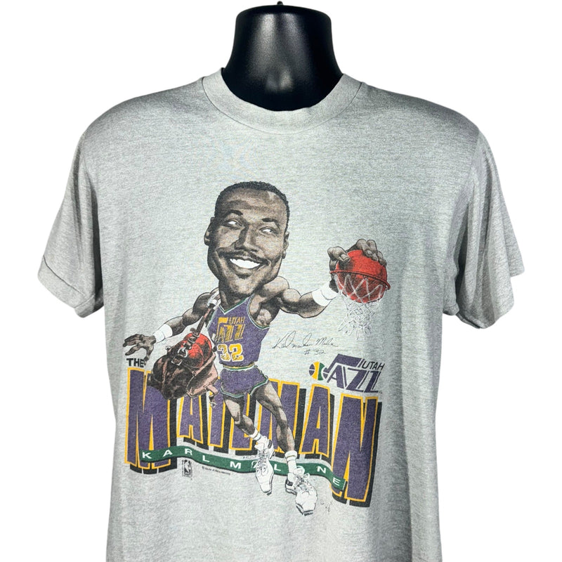 Vintage Karl Malone Utah Jazz Caricature Tee