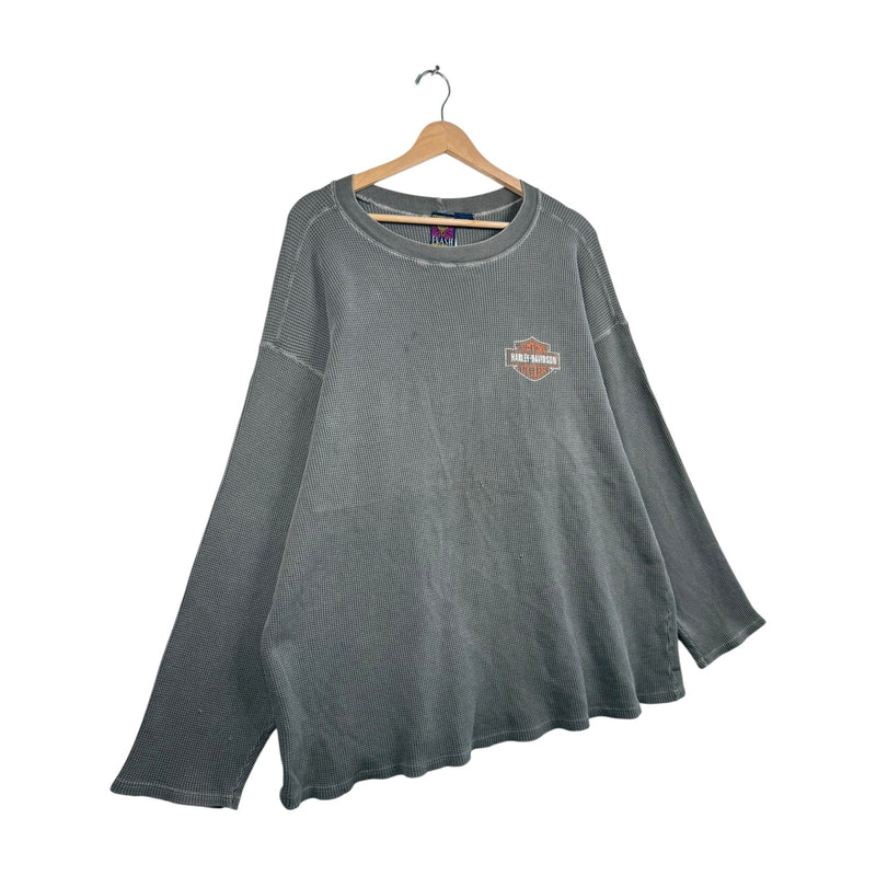 Vintage Harley Davidson Chandler’s Cycle Texas Thermal Long Sleeve T-Shirt