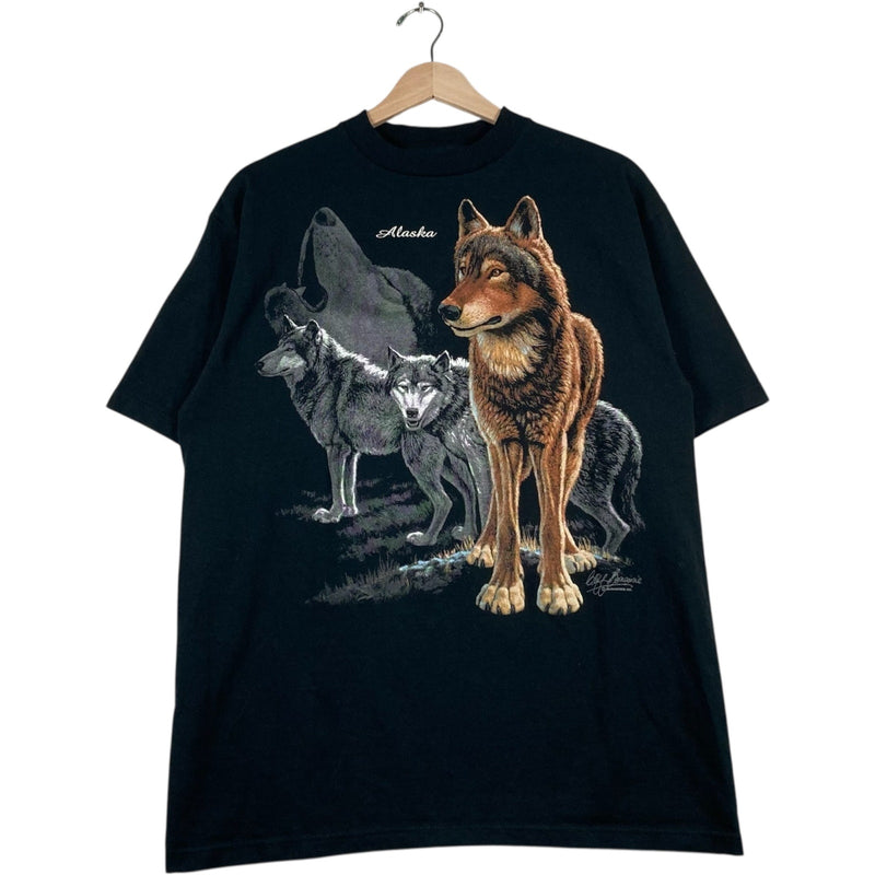 Vintage Howling Wolves Alaska Souvenir Tee