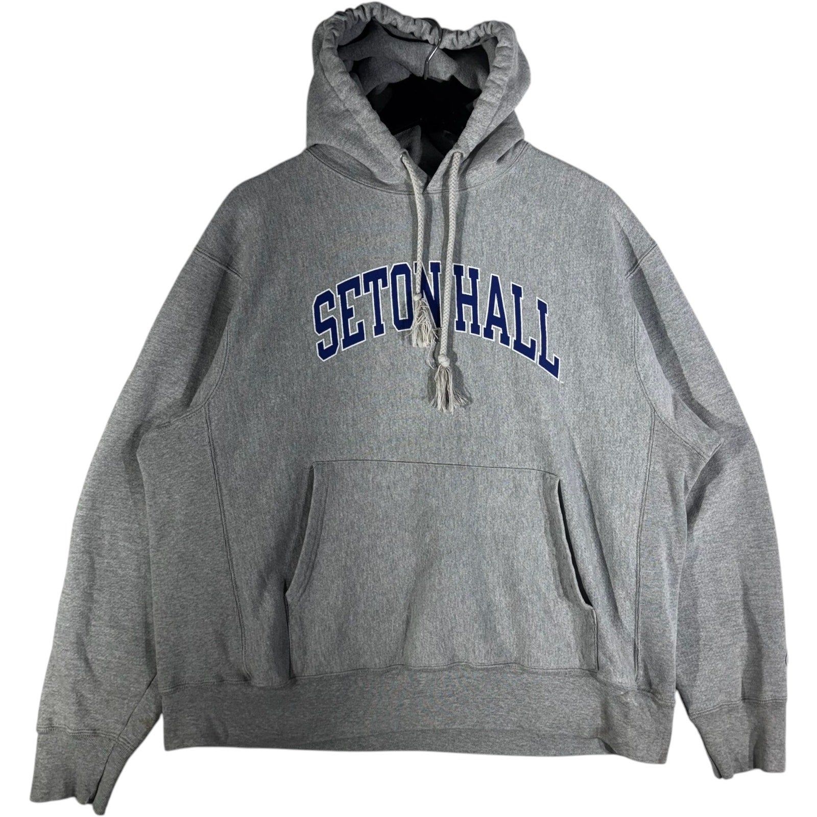 Vintage Champion Seton Hall University Spellout Hoodie