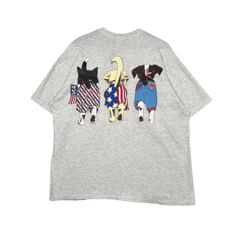 Vintage Patriotic USA Puppies Cute T-Shirt