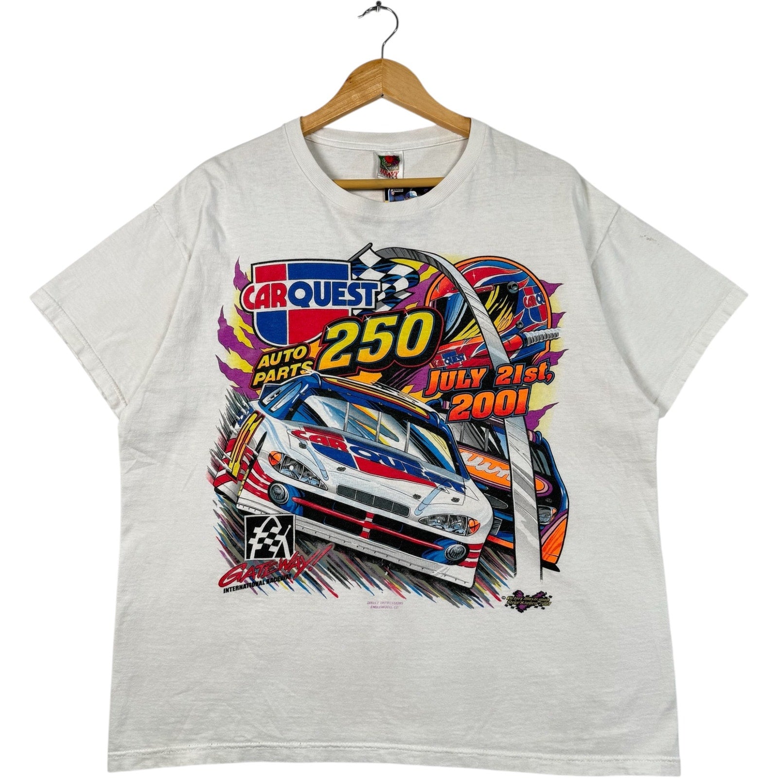 Vintage NASCAR Carquest Auto Parts Gateway International 250 Tee
