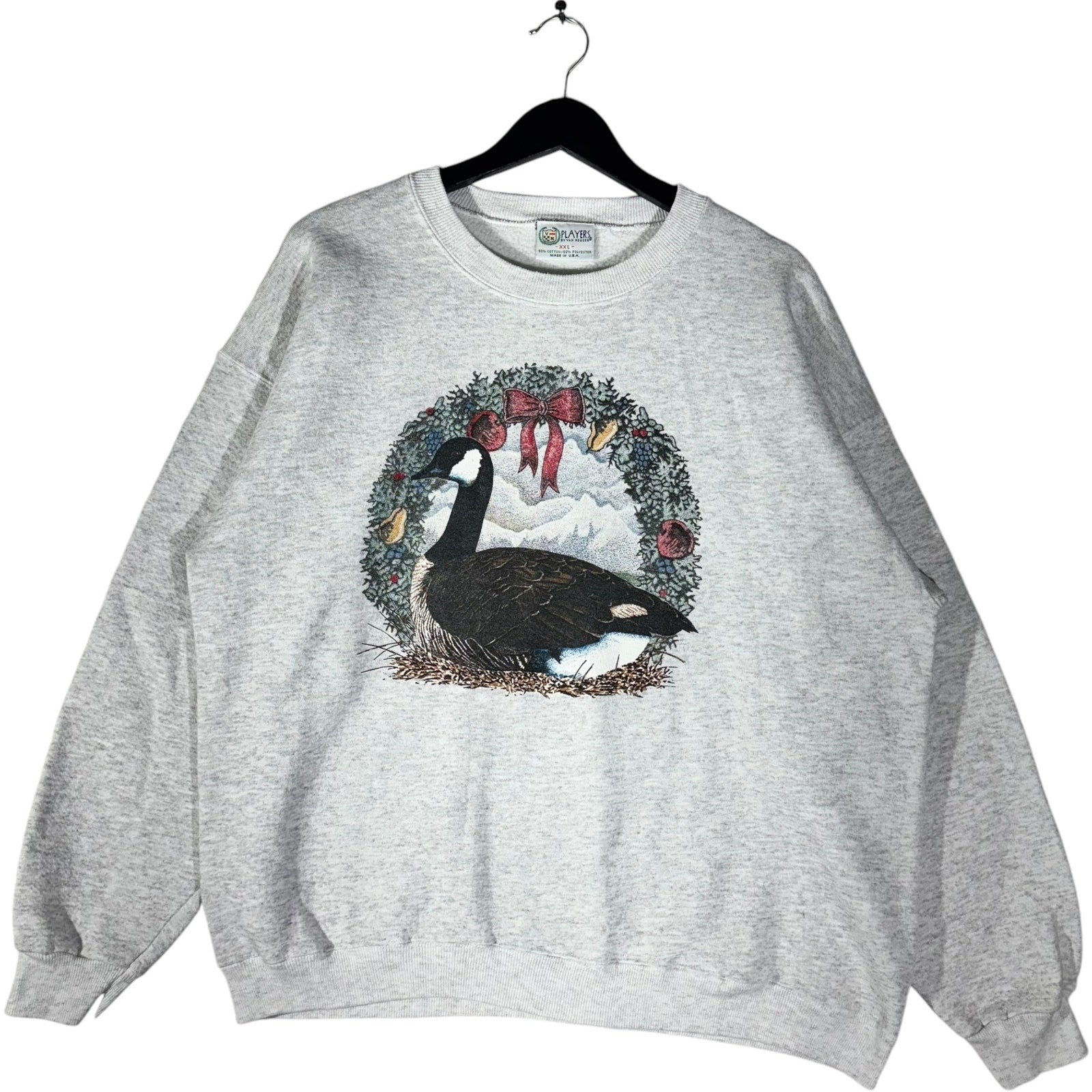 Vintage Canadian Goose Christmas Wreath Crewneck 90s