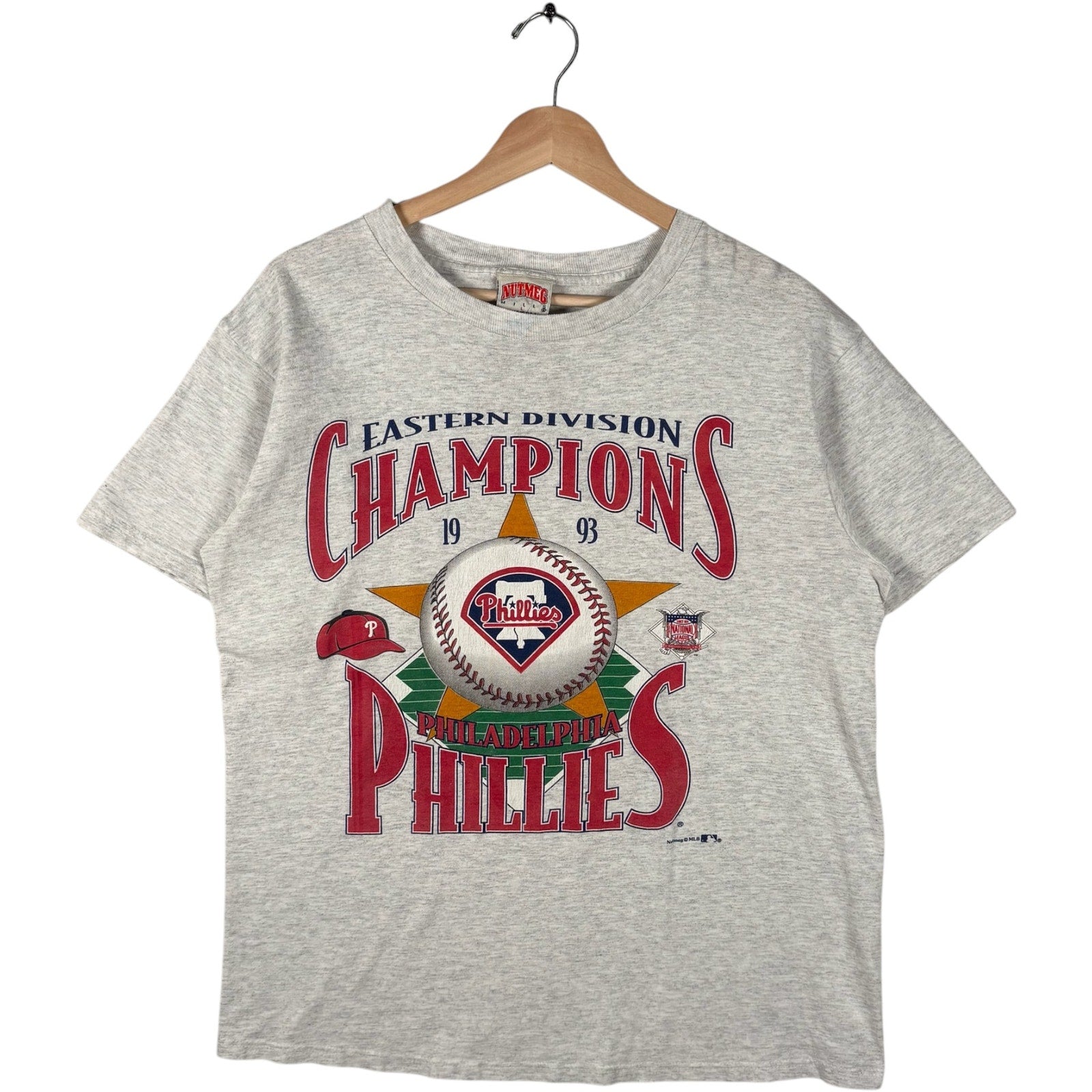 Vintage Philadelphia Phillies Eastern Division Champions MLB Tee Large