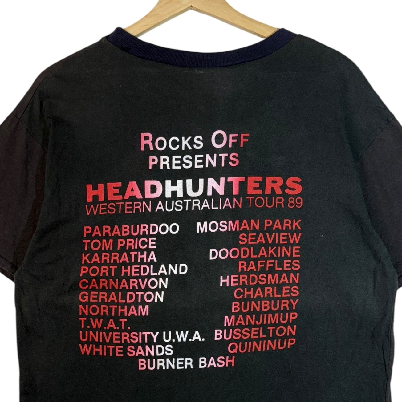 Vintage Headhunters Western Australian Tour T-Shirt 1989