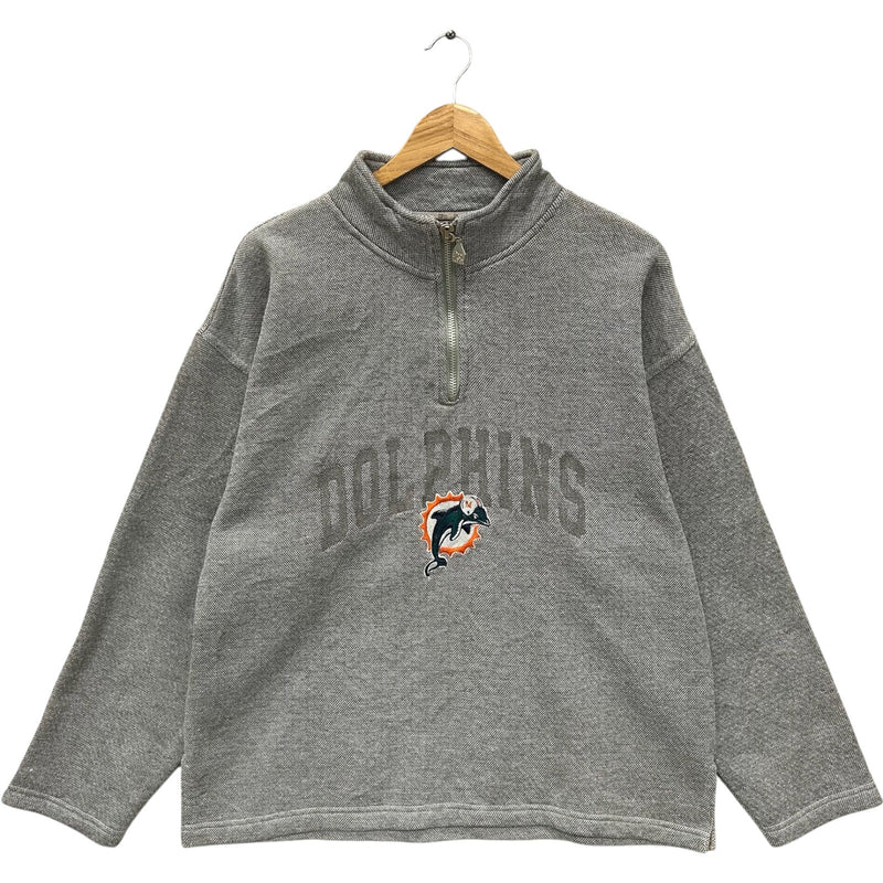 Vintage Pro Player Miami Dolphins Spellout 1/4 Zip Crewneck