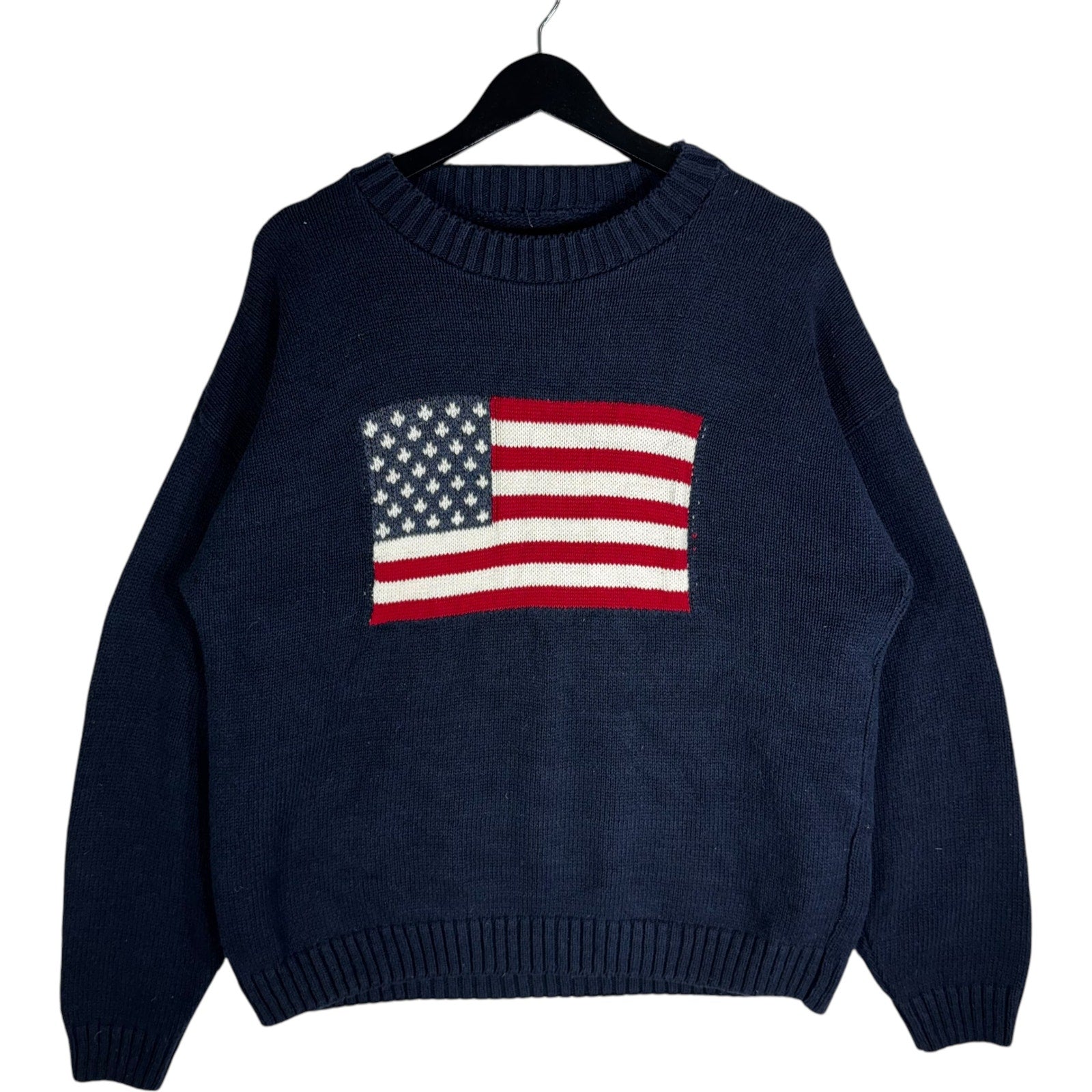 Vintage American Flag Knit Sweater