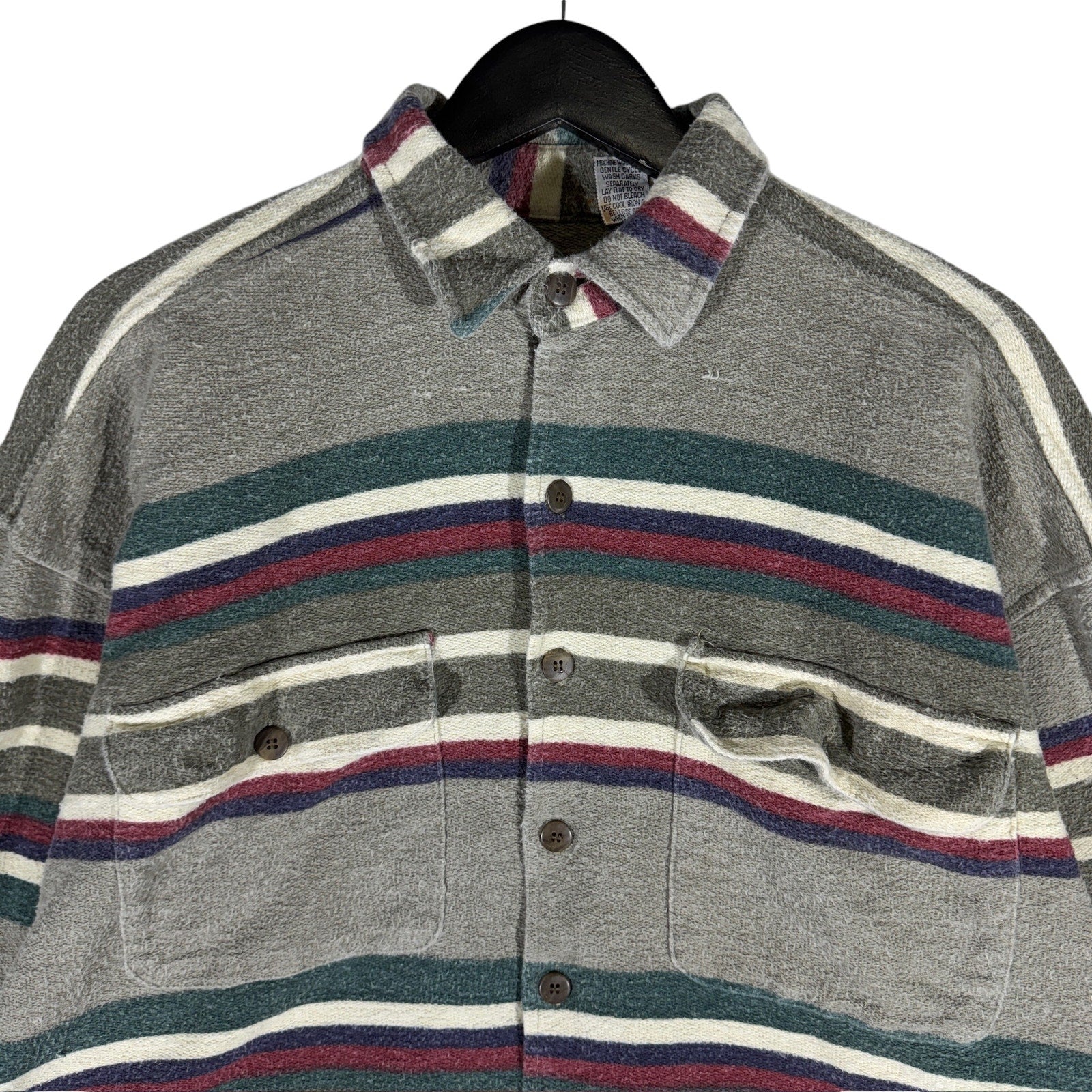 Vintage Striped Bugle Boy Long Sleeve Button Up