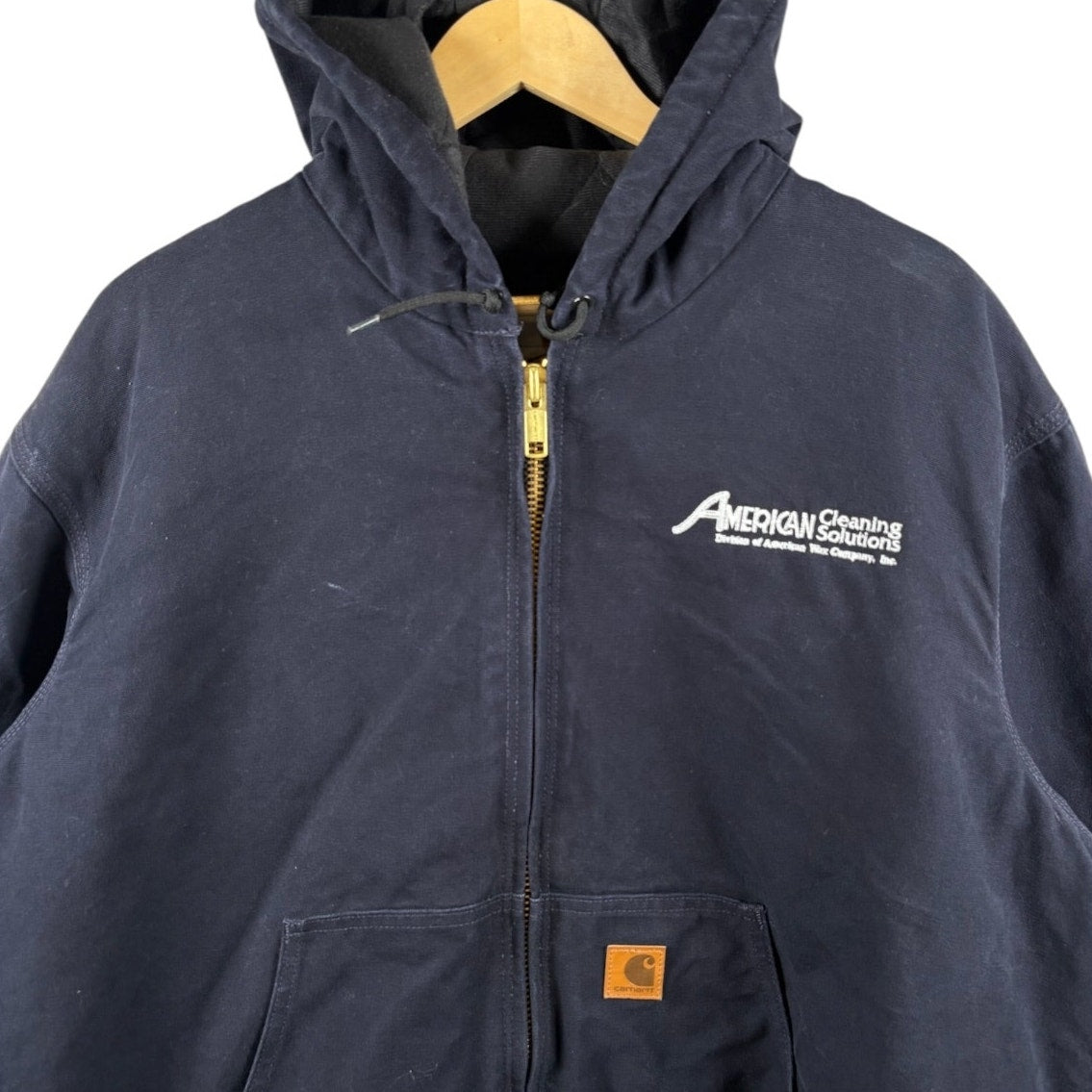 Vintage Carhartt Quilted Full Zip Hooded Workwear Jacket