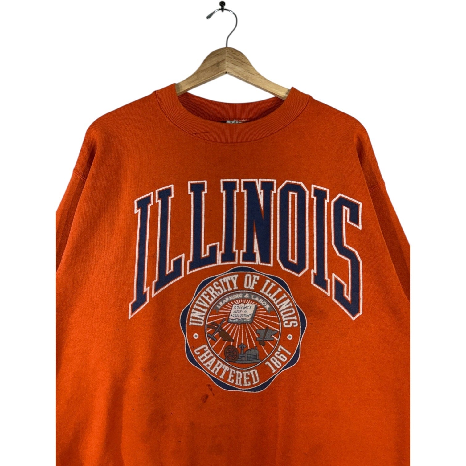 Vintage University Of Illinois Sweatshirt Crewneck