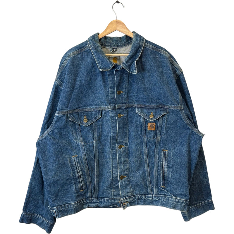 Vintage Carhartt J12 DST Button Up Denim Jacket