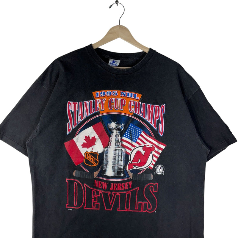 Vintage New Jersey Devils Stanley Cup Champs NHL Tee 1995