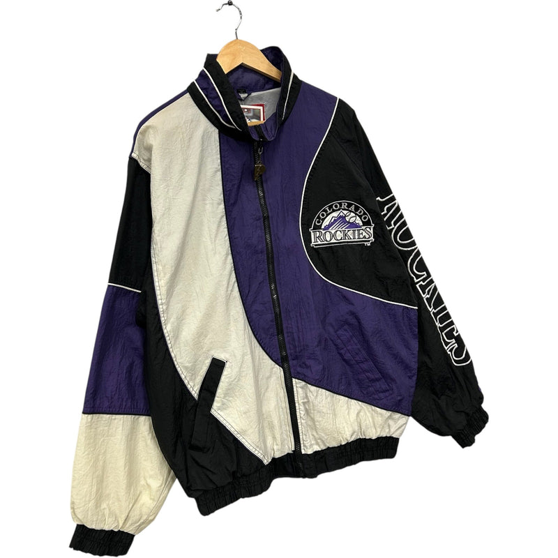 Vintage Pro Player Colorado Rockies MLB Full Zip Light Jacket