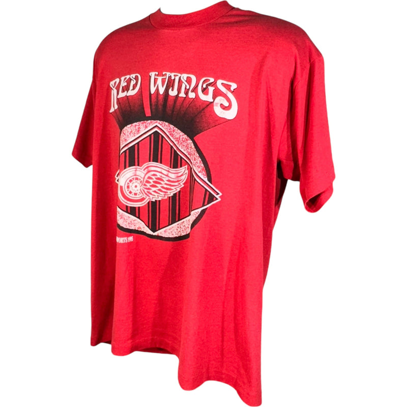 Vintage Detroit Red Wings Logo Tee 90s