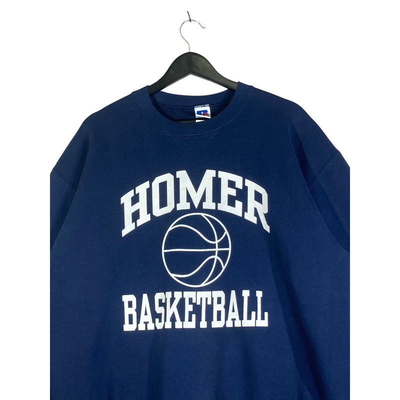 Vintage Homer Basketball Chest Spellout Crewneck