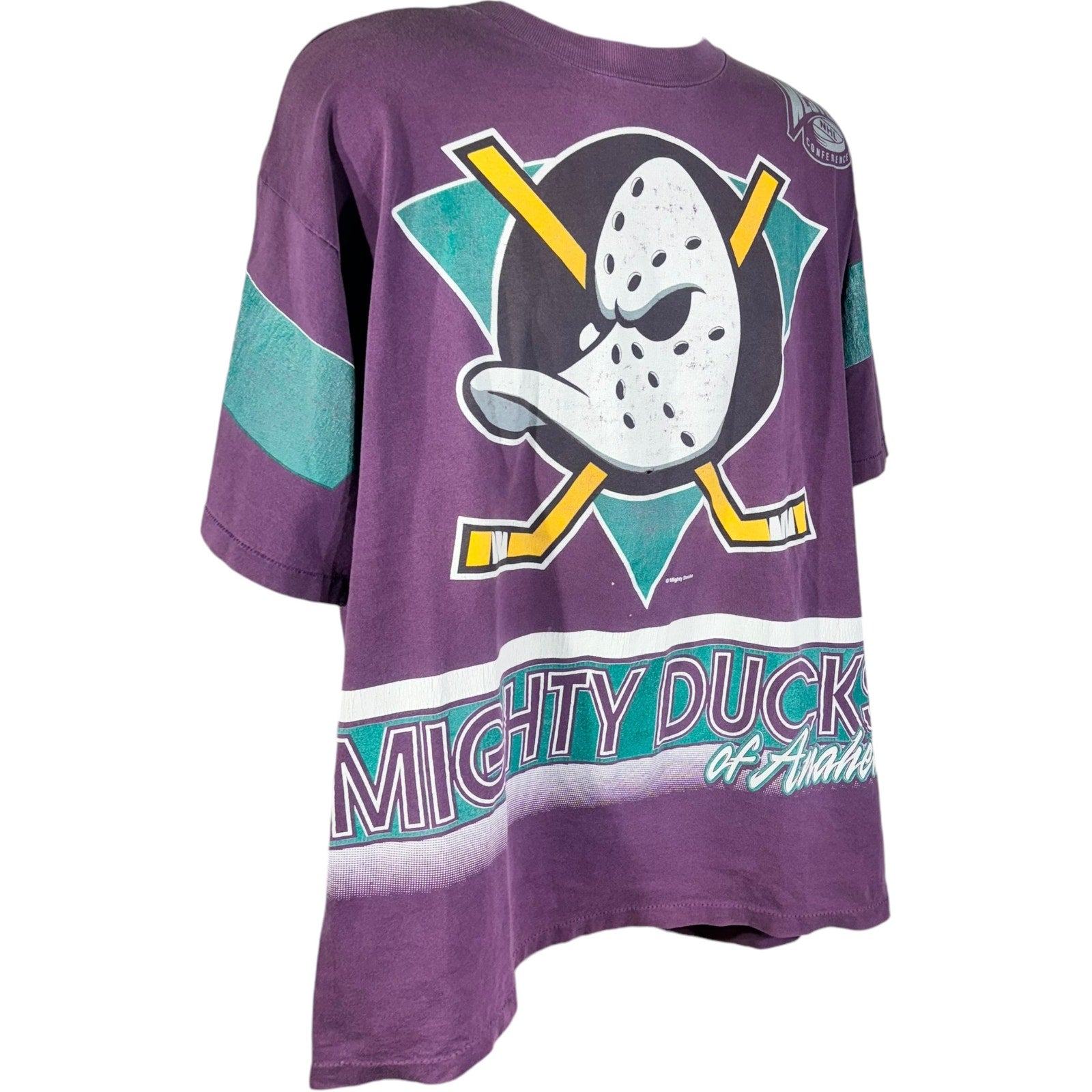 Vintage Salem Sportswear Anaheim Mighty Ducks AOP NHL Tee