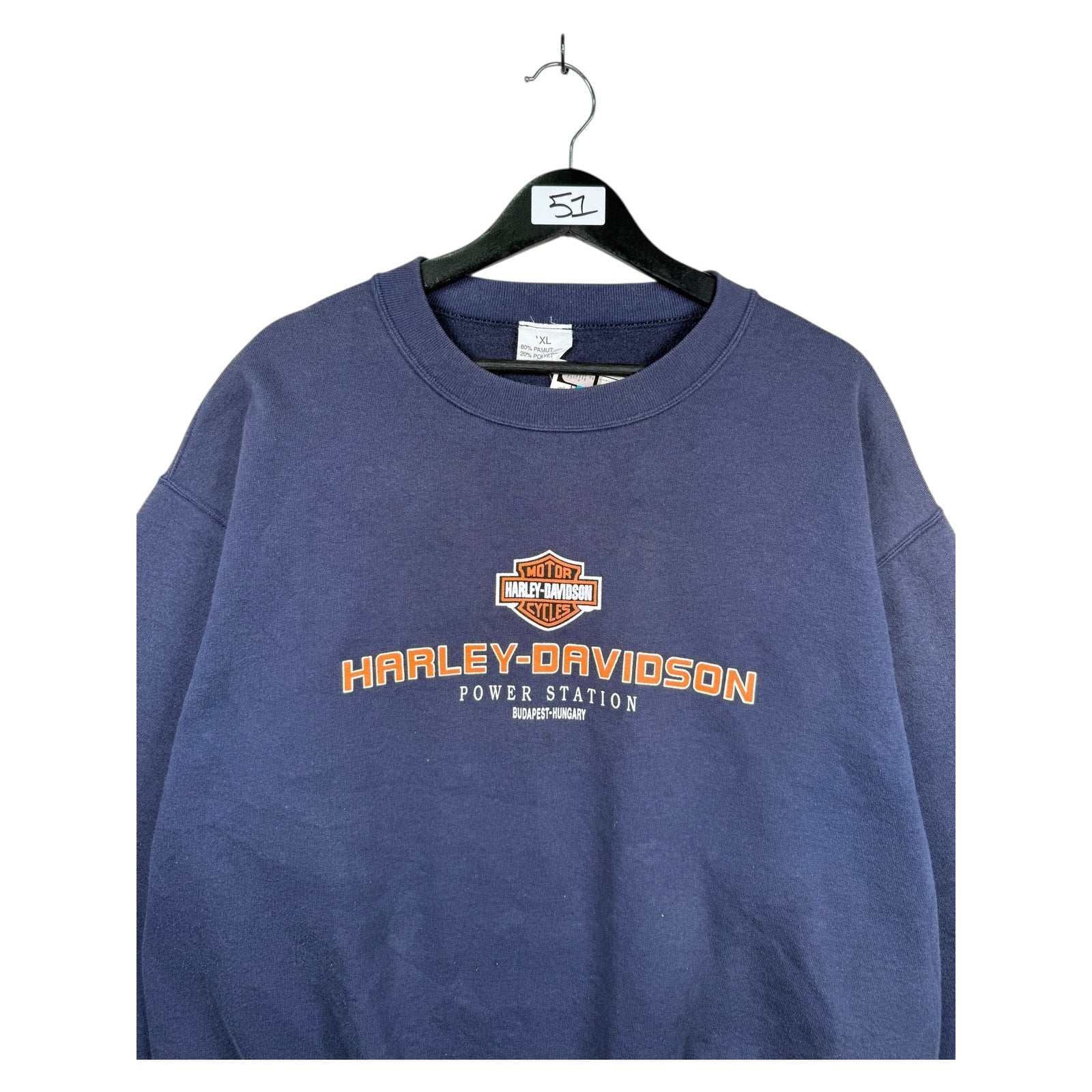 Vintage Harley Davidson Motorcycles Power Station Sweatshirt Crewneck