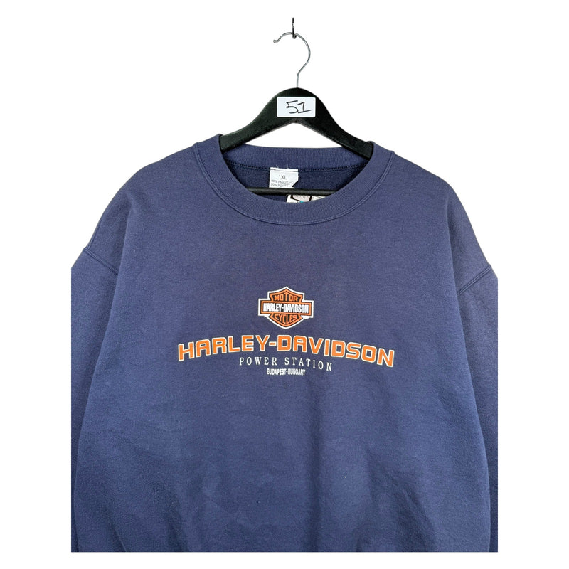 Vintage Harley Davidson Motorcycles Power Station Sweatshirt Crewneck