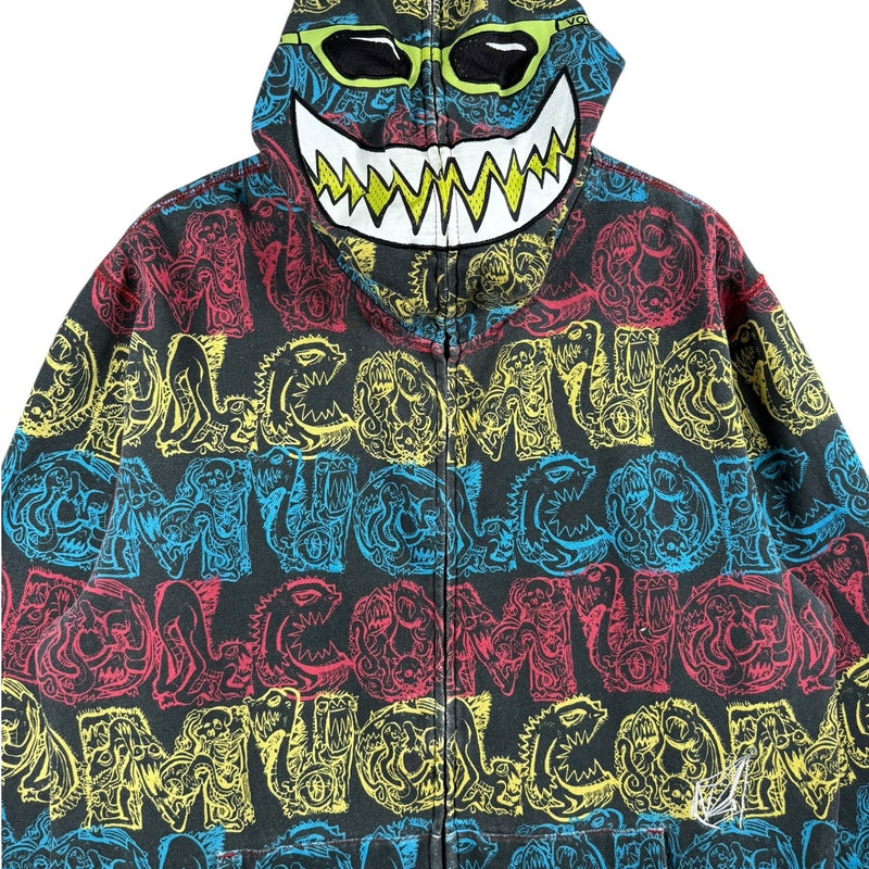 Vintage Volcom Full Zip Face Mask Hoodie