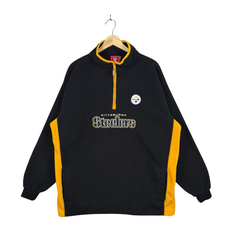 Vintage Pittsburgh Steelers Quarter Zip Fleece NFL Sweatshirt