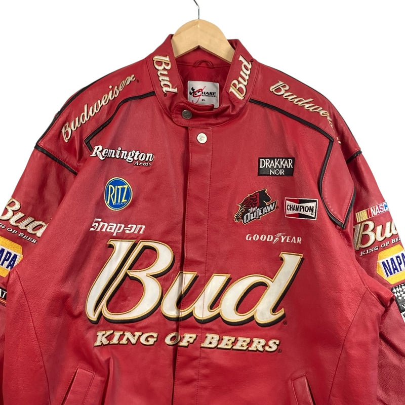 Vintage Budweiser Patches Racing NASCAR Bomber Jacket