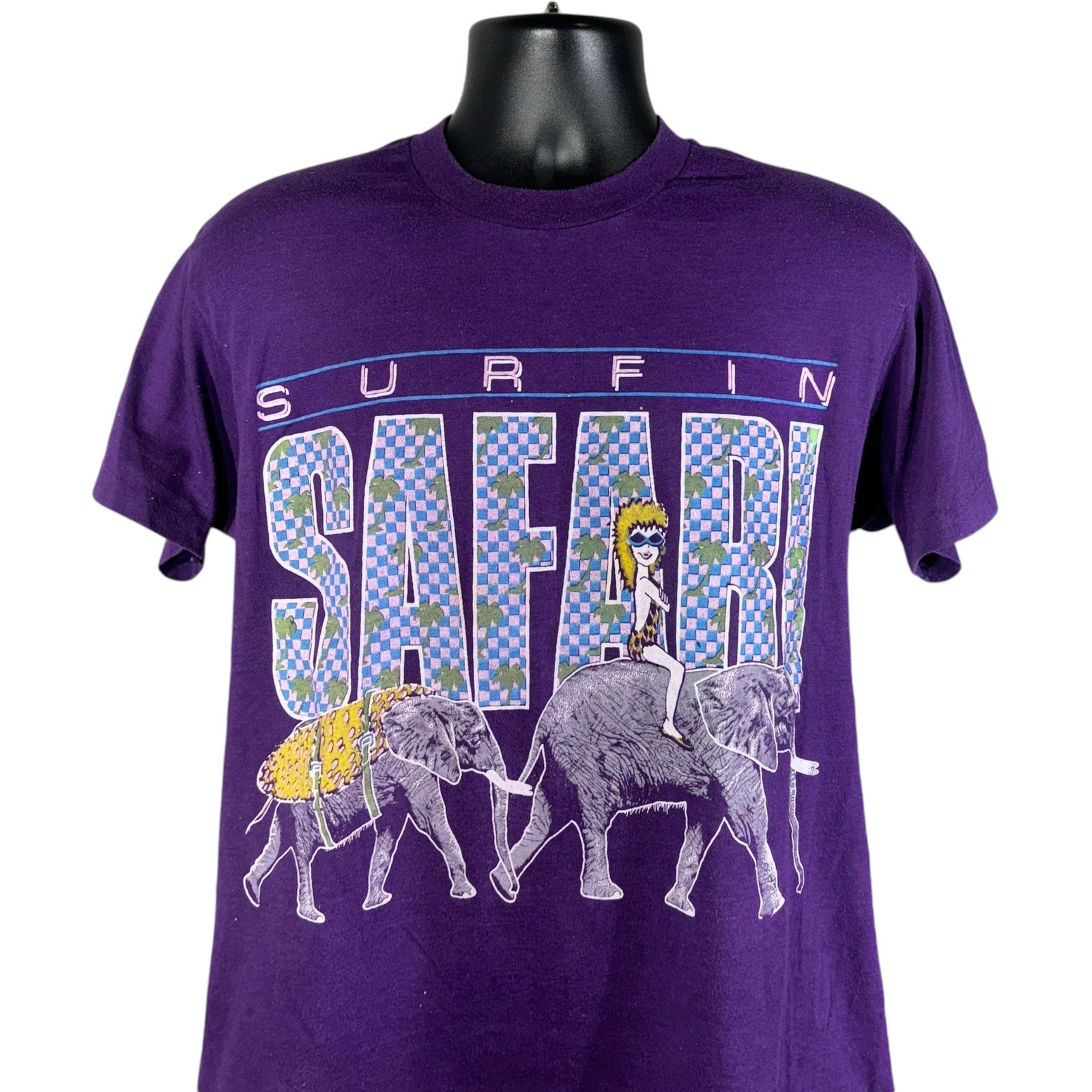 Vintage Surfin Safari Cartoon Nature Tee