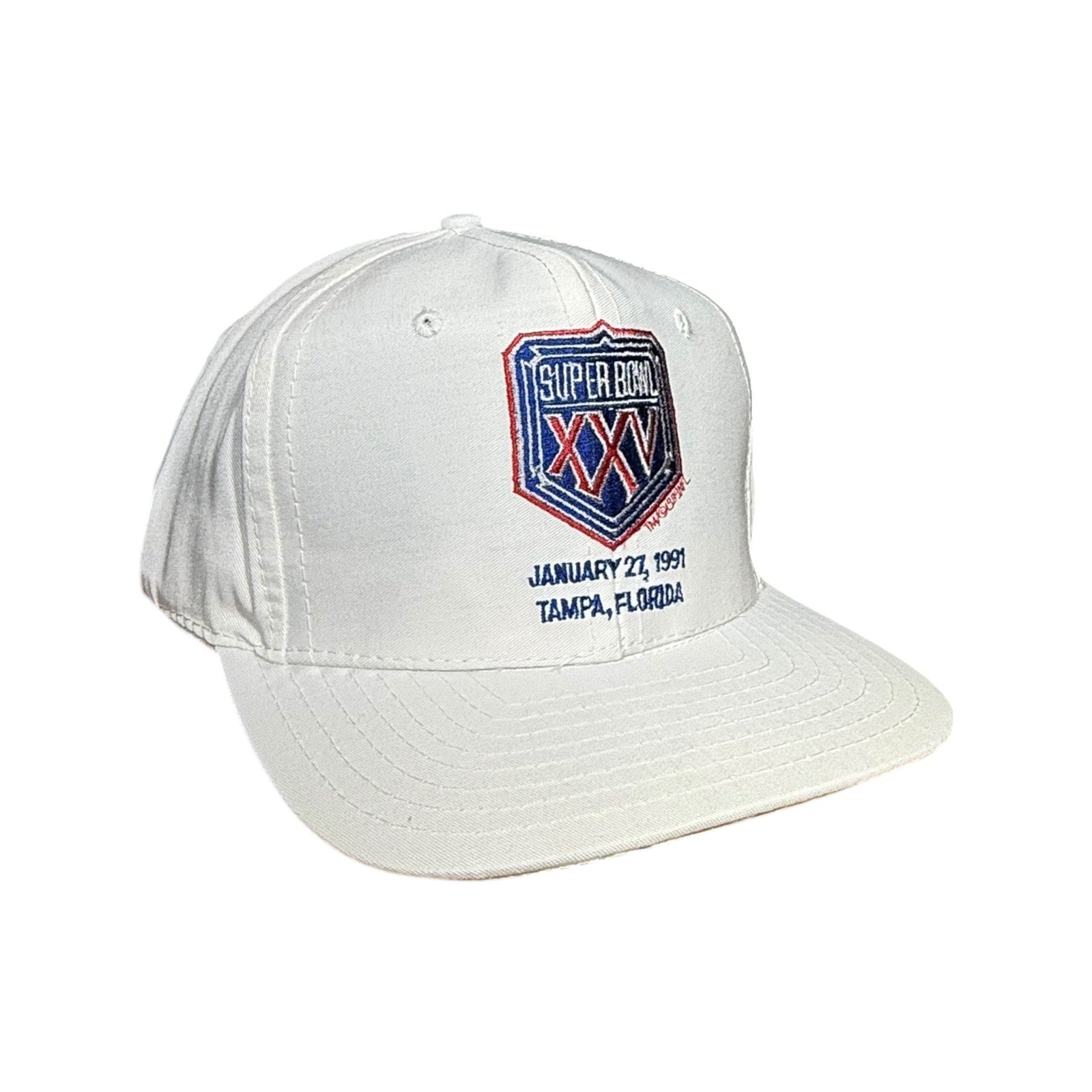 Vintage Super Bowl XXV 1991 Tampa Florida NFL Snapback Hat