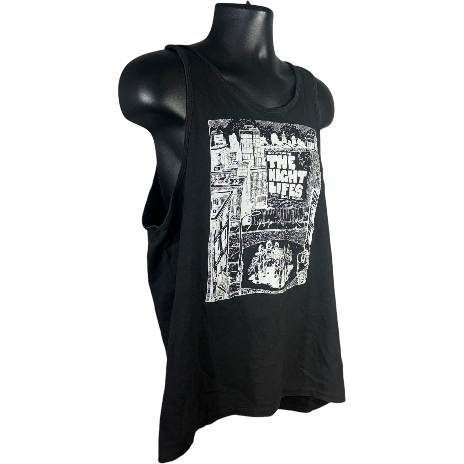 Vintage The Night Lifes Music Tank Top 80's