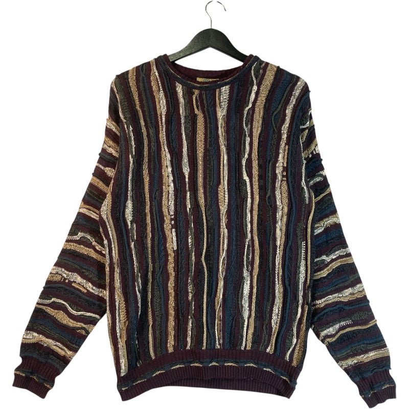 Vintage Coogi 3D Abstract Knit Sweater