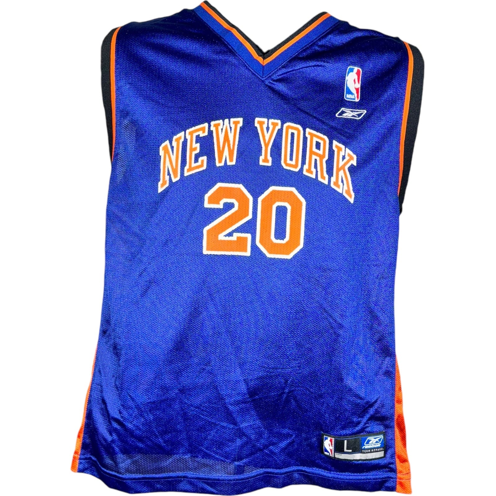 Vintage Reebok New York Knicks #20 Allan Houston Jersey