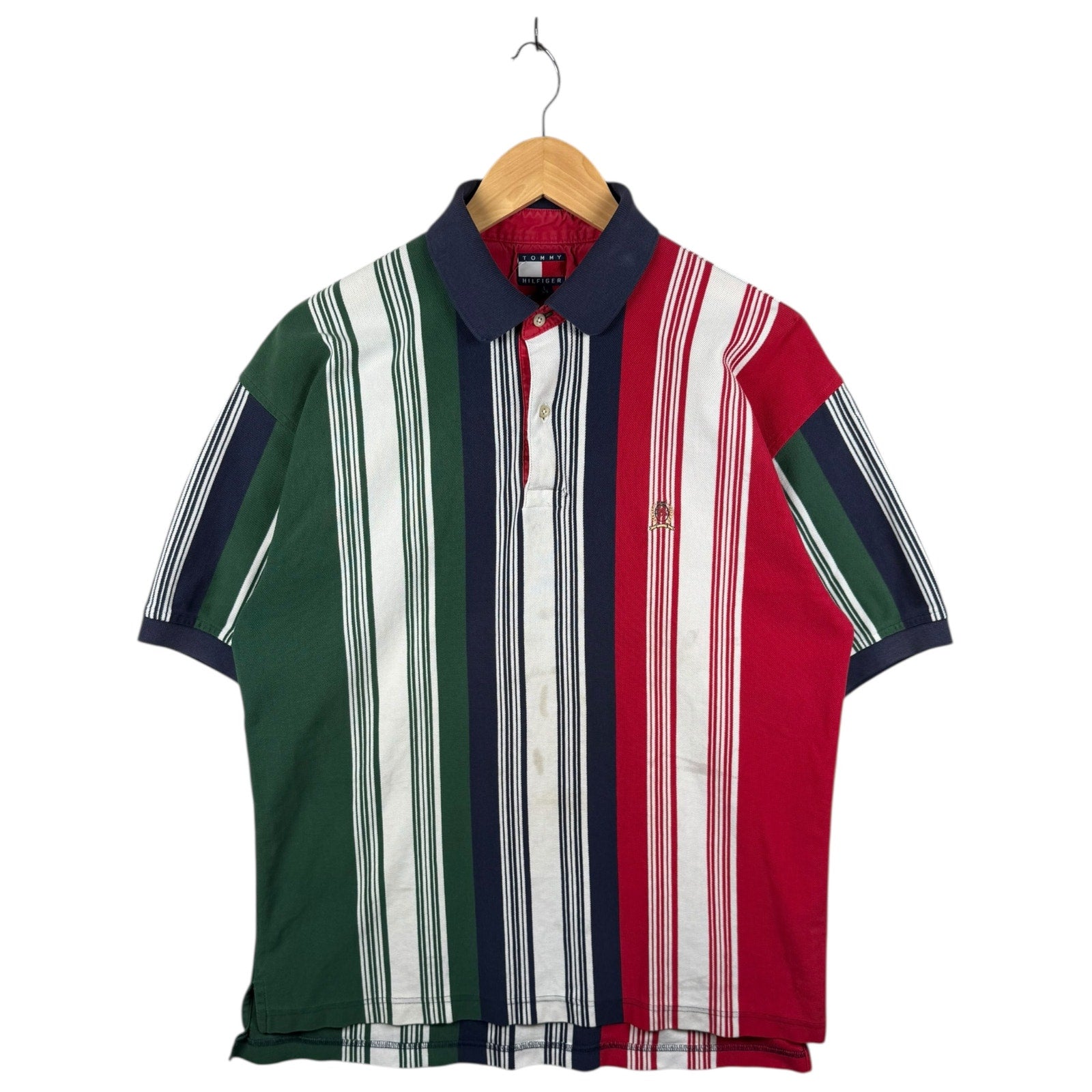 Vintage Tommy Hilfiger Vertical Stripe Polo Shirt