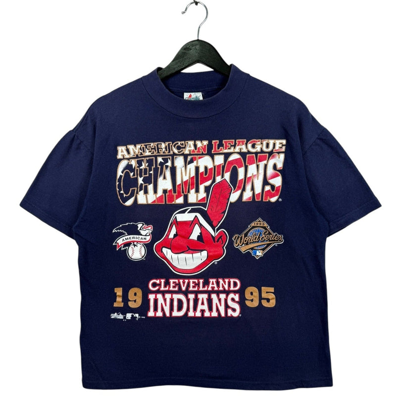 Vintage MLB American League Champions Cleveland Indians 1995 T-Shirt