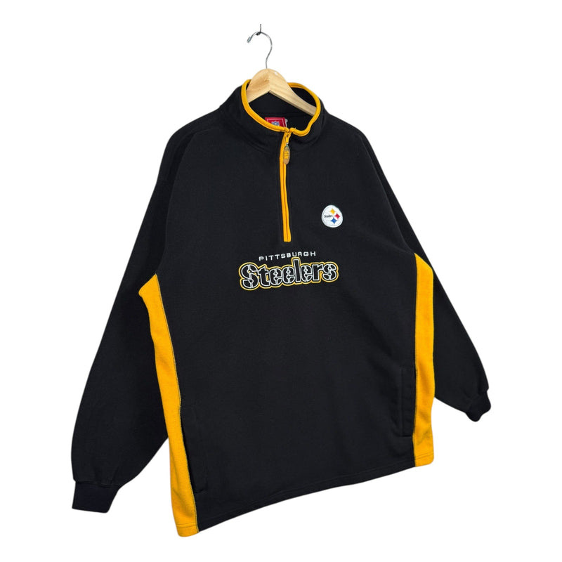 Vintage Pittsburgh Steelers Quarter Zip Fleece NFL Sweatshirt