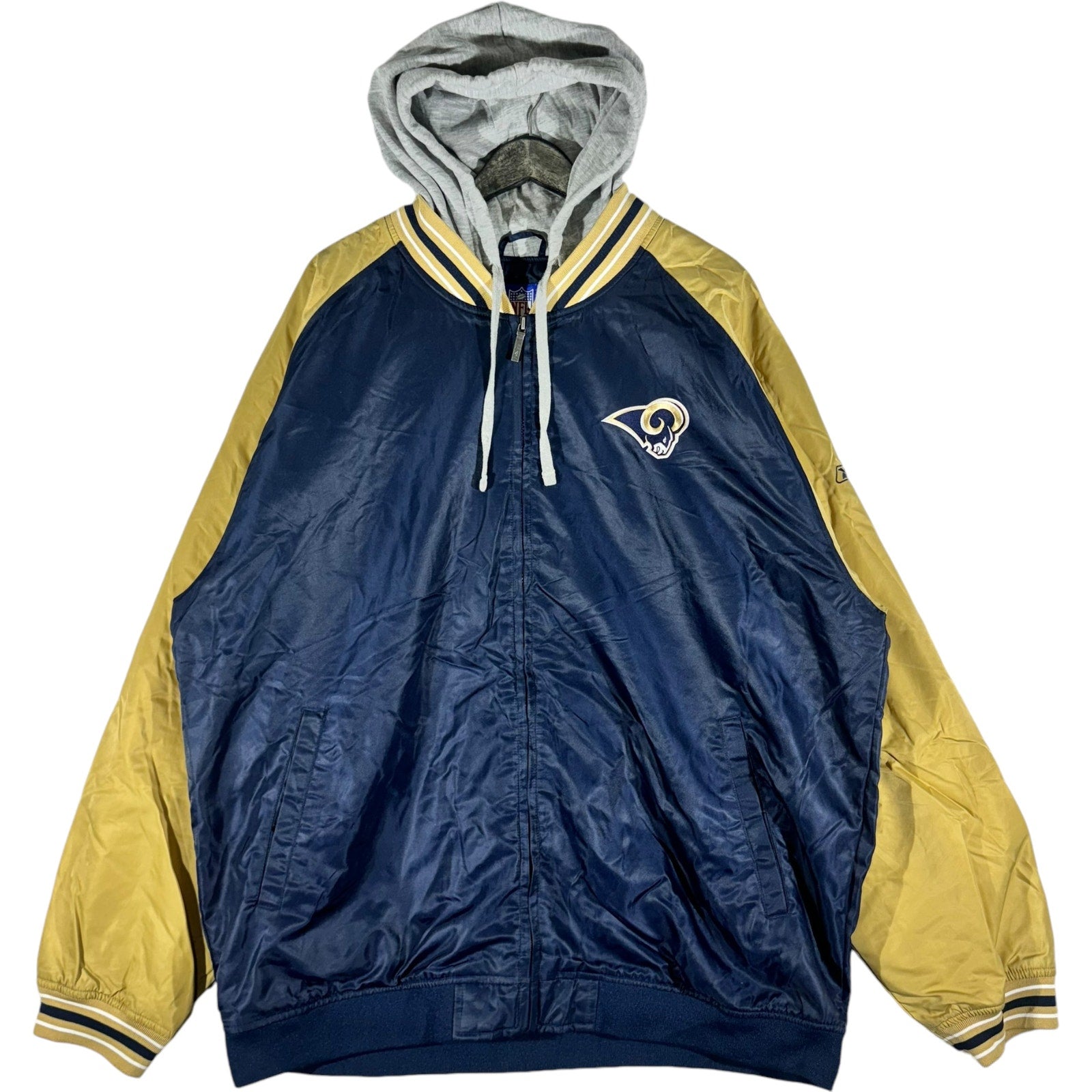 Vintage Reebok St. Louis Rams NFL Hooded Full Zip Jacket