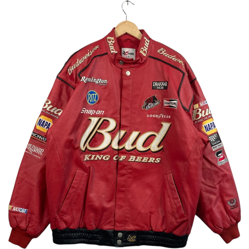 Vintage Budweiser Patches Racing NASCAR Bomber Jacket