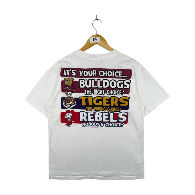 Vintage Mississippi State Bulldogs vs LSU Tigers Ole Miss Rebels T-Shirt