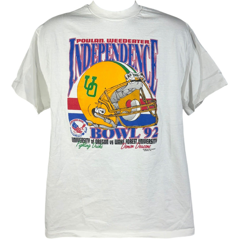 Vintage Independence Bowl Oregon vs Wake Forest College Football Tee 1992