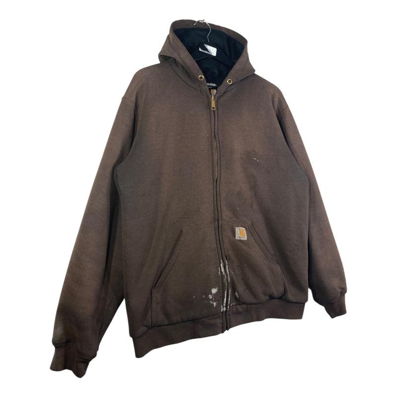 Vintage Carhartt Workwear Distressed Zip Up Hoodie