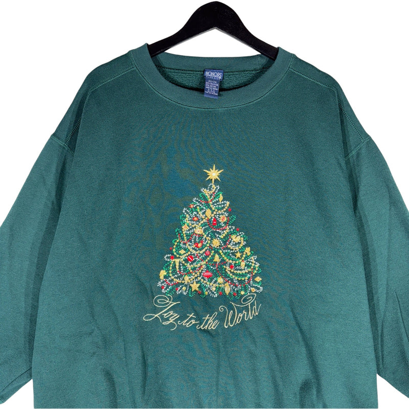 Vintage Christmas Tree "Joy To The World" Crewneck