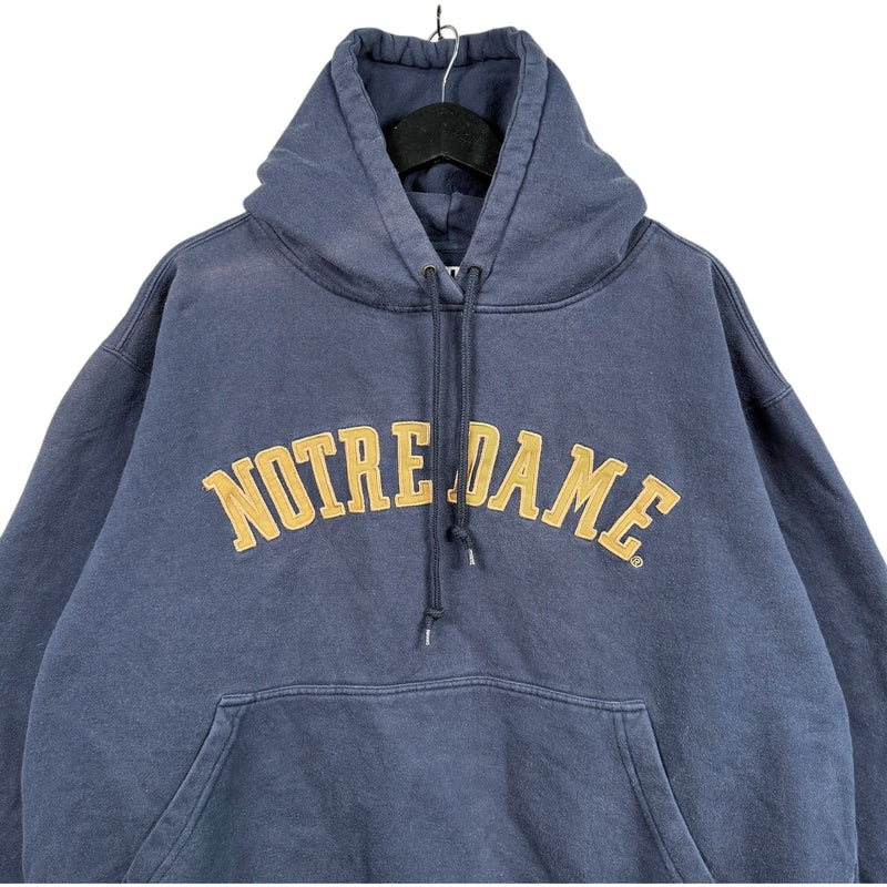 Vintage University Of Notre Dame Chest Spellout Hoodie