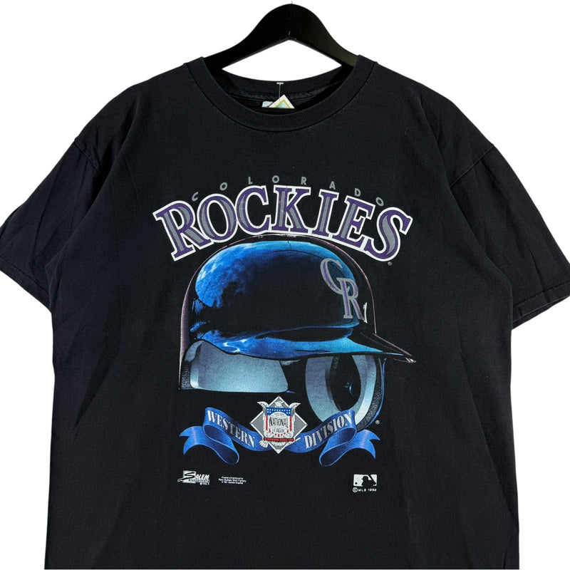 Vintage Colorado Rockies Helmet MLB Tee